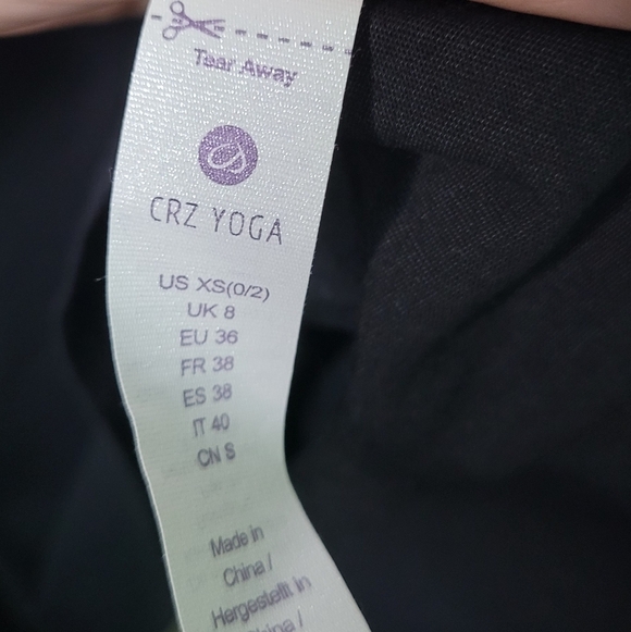 CRZ Yoga Pima Cotton Split Back Black Sleeveless Tank Top NWT XS - Picture 6 of 8